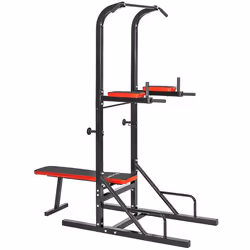 Station de musculation avec banc de musculation pliable  noir