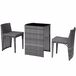 TecTake 404210, Gris, 2 siège(s), Adultes et enfants, Garçon/Fille