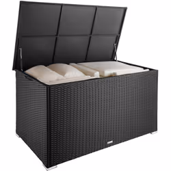 TecTake 404243 Boîte de rangement Aluminium Noir