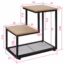 TecTake 404272 Table à café, latérale et de salon Table basse - Vue supplémentaire 6