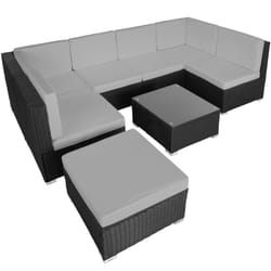 TecTake 404297 canapé 7 siège(s) Noir, Gris