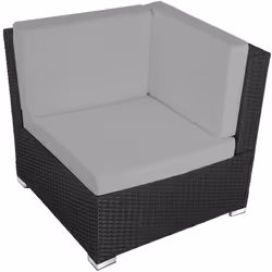 TecTake 404297 canapé 7 siège(s) Noir, Gris