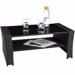 TecTake 404299 ensemble de meubles de jardin Noir, Gris