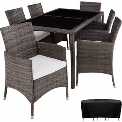 TecTake 404321, Blanc, Gris, 6 siège(s), Adultes et enfants, Garçon/Fille