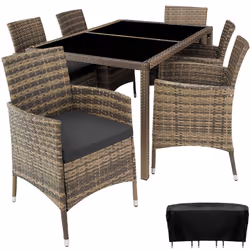 TecTake 404322, Gris, Marron, 6 siège(s), Adultes et enfants, Garçon/Fille