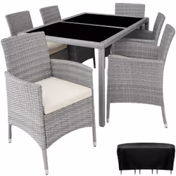 TecTake 404323, Gris, 6 siège(s), Adultes et enfants, Garçon/Fille