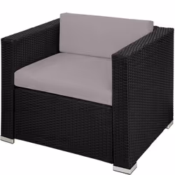 TecTake 404324 canapé 5 siège(s) Noir, Gris