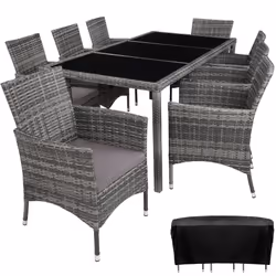 TecTake 404328, Gris, 8 siège(s), Adultes et enfants, Garçon/Fille