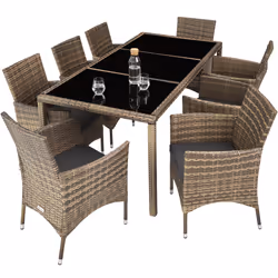 TecTake 404329 ensemble de meubles de jardin Gris, Marron - Vue supplémentaire 4