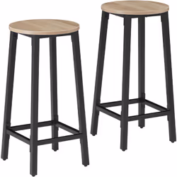 L'ensemble de tabourets de bar moderne Corby de tectake permet de terminer une journée de travail fatigante de manière agréab ...