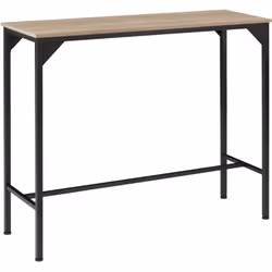 Avec la table de bar étroite Kerry de tectake, montrez votre sens inné de l'aménagement à la fois pratique et tendance. Sa st ...