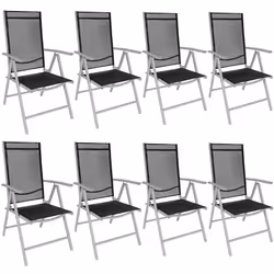 TecTake 404365, Noir, Gris, 8 siège(s), Adultes et enfants, Garçon/Fille