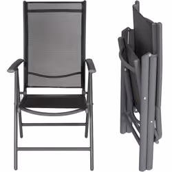 TecTake 404367 ensemble de meubles de jardin Noir, Anthracite