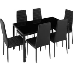 TecTake 404381 Ensemble de meubles de salle à manger Noir