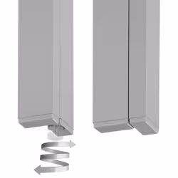 TecTake 404402 table de jardin Argent, Gris