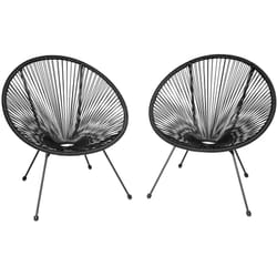 TecTake 404405 chaise d'extérieur Acier, Plastique Noir