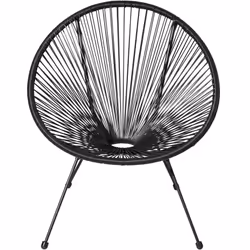 TecTake 404405 chaise d'extérieur Acier, Plastique Noir