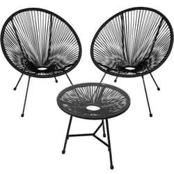 TecTake 404410 ensemble de meubles de jardin Noir