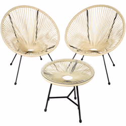 TecTake 404413, Beige, 2 siège(s), Adultes et enfants, Garçon/Fille