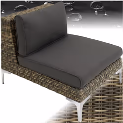 Créez une ambiance de vacances dans votre jardin avec la partie centrale accueillante de l'ensemble modulaire en rotin Villan ...