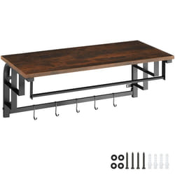 Porte-manteau à suspendre style industriel  Bois foncé industriel, rustique
