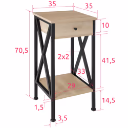 TecTake 404452 Table à café, latérale et de salon Table basse - Vue supplémentaire 2