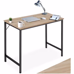 Avec son look minimaliste qui renonce à tout ce qui est inutile, le bureau sans fioritures Jenkins de tectake crée une ambian ...