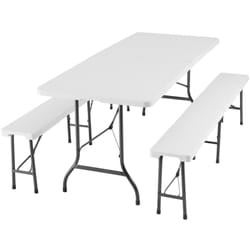 TecTake 404527 Ensemble de meubles de salle à manger Blanc