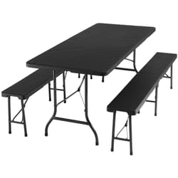 TecTake 404528 Ensemble de meubles de salle à manger Noir