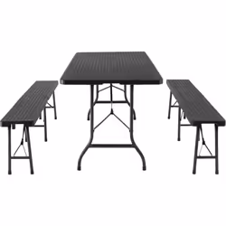 TecTake 404528 Ensemble de meubles de salle à manger Noir