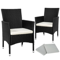 TecTake 404549 ensemble de meubles de jardin Noir, Beige