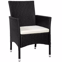 TecTake 404549 ensemble de meubles de jardin Noir, Beige