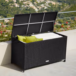TecTake 404554 Boîte de rangement Polyester, Aluminium Noir