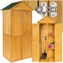 Armoire de jardin avec toit à deux pans en bois de pin imprégné  marron