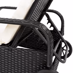 TecTake 404585 chaise de plage Noir, Beige Polyester, Métal - Vue supplémentaire 4