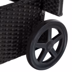 TecTake 404585 chaise de plage Noir, Beige Polyester, Métal - Vue supplémentaire 5