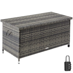 TecTake 404595 Boîte de rangement Polyester, Acier Gris