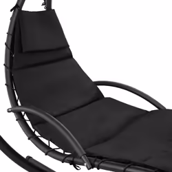 TecTake 404604 chaise de plage Noir Polyester, Acier