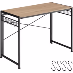 Créez en un tour de main un bureau à domicile élégant dans n'importe quel endroit grâce au bureau pliable Paterson de tectake ...