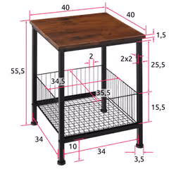 TecTake 404694 Table à café, latérale et de salon Table basse