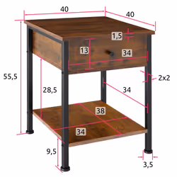 TecTake 404698 Table à café, latérale et de salon Table basse