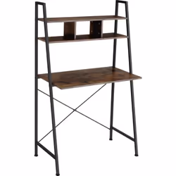 Donnez de la personnalité à votre aménagement avec la table de travail Exeter de tectake. Le contraste entre l'acier et le bo ...