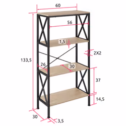 TecTake 404713 étagère et rack industriels Bois