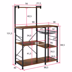 TecTake 404754 étagère et rack industriels Bois