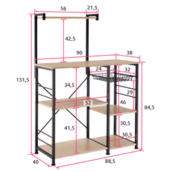 TecTake 404755 étagère et rack industriels Bois