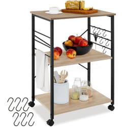 Chariot de service style industriel Bois et acier