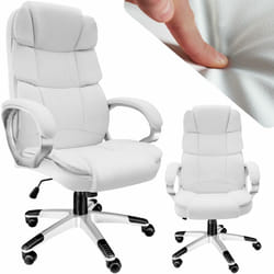 Fauteuil de direction bureau accoudoirs bois rotatif à 360° et réglable en hauteur