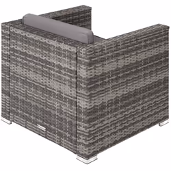 TecTake 404783 chaise d'extérieur Polyester, Acier Gris