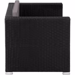 TecTake 404789 chaise d'extérieur Polyester, Acier Noir