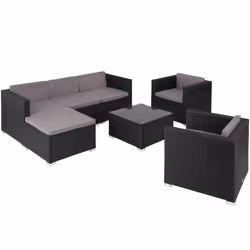 TecTake 404791, Noir, 2 siège(s), Adultes et enfants, Garçon/Fille